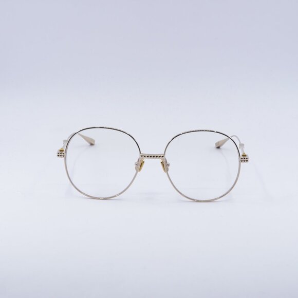 Valentino V-STUD-III VLX-136A Eyeglasses Gold 56mm Round Frame - Picture 4 of 11